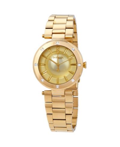 Invicta Women's 23728 Angel Quartz Gold Dial Watch