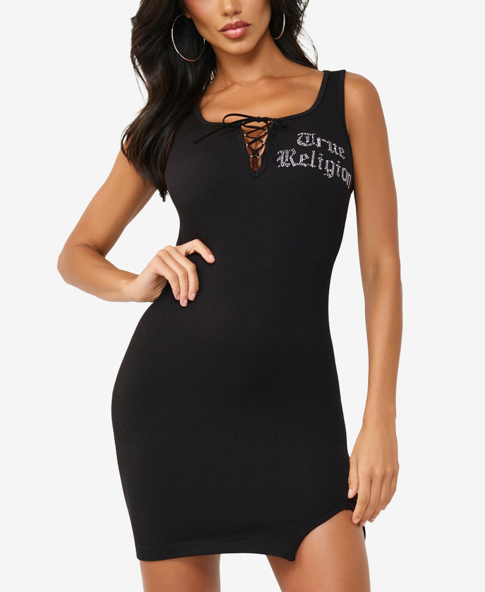 Женское мини-платье True Religion Crystal Lace Up Seamless