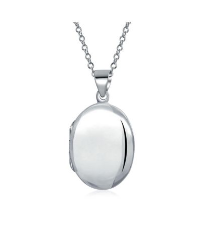 Bling Jewelry кулон-медальон из серебра .925 с овальным фото