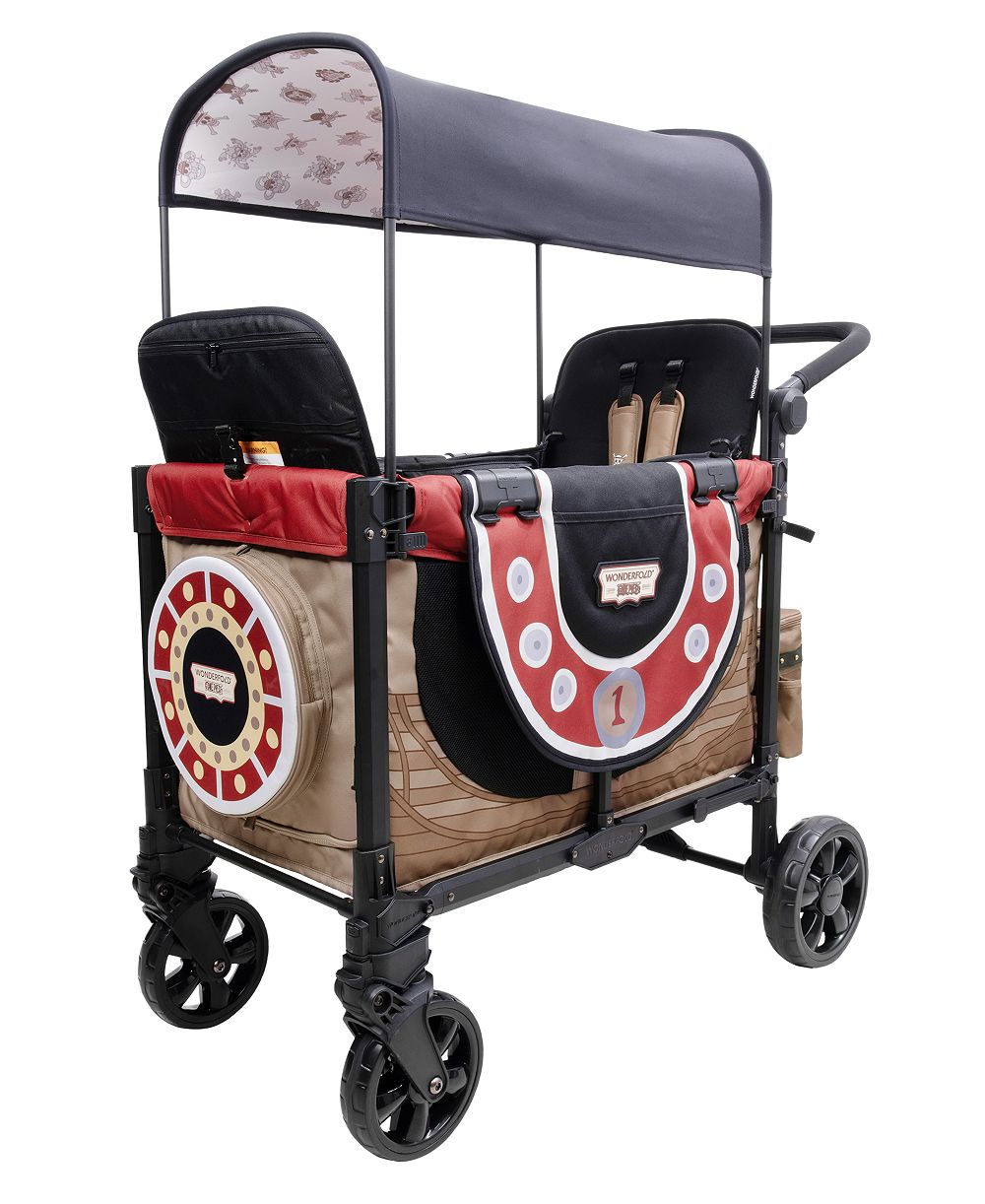 WonderFold Wagon One-Piece Sunny Double Stroller Wagon