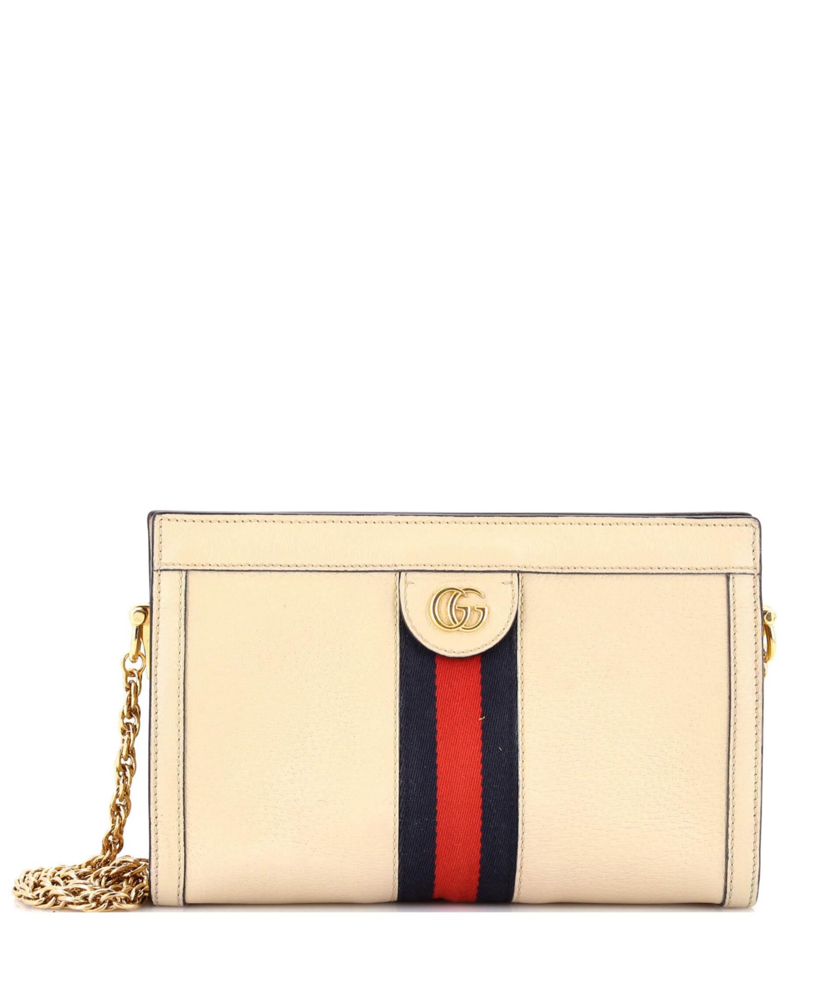 Pre-Owned Gucci Small Ophidia Chain Shoulder Bag Leather