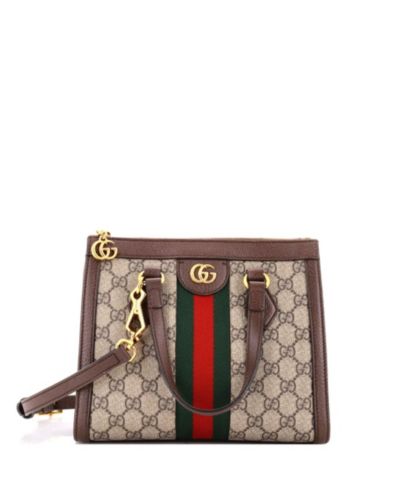 Pre-Owned Gucci маленькая сумка-тоут Ophidia с ручкой из ткани GG coated canvas
