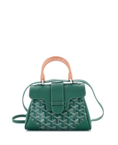 Pre-Owned Goyard Mini Saigon Top Handle Bag Coated Canvas with Leather