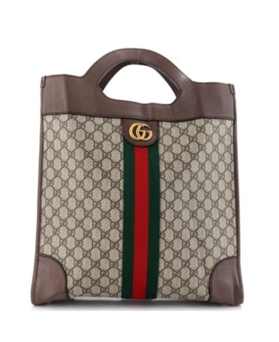 Pre-Owned Gucci Сумка Ophidia с вырезанной ручкой, GG Coated Canvas и кожа