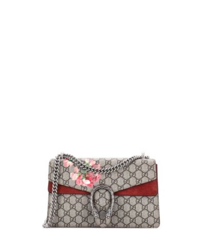 Pre-Owned Gucci Small Dionysus Bag Blooms Print GG Coated Canvas