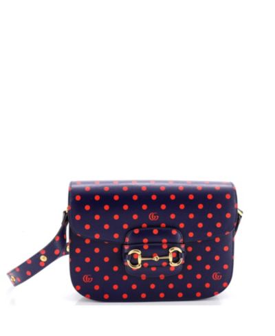 Б/у сумка через плечо Gucci Small Horsebit 1955 из кожи с принтом