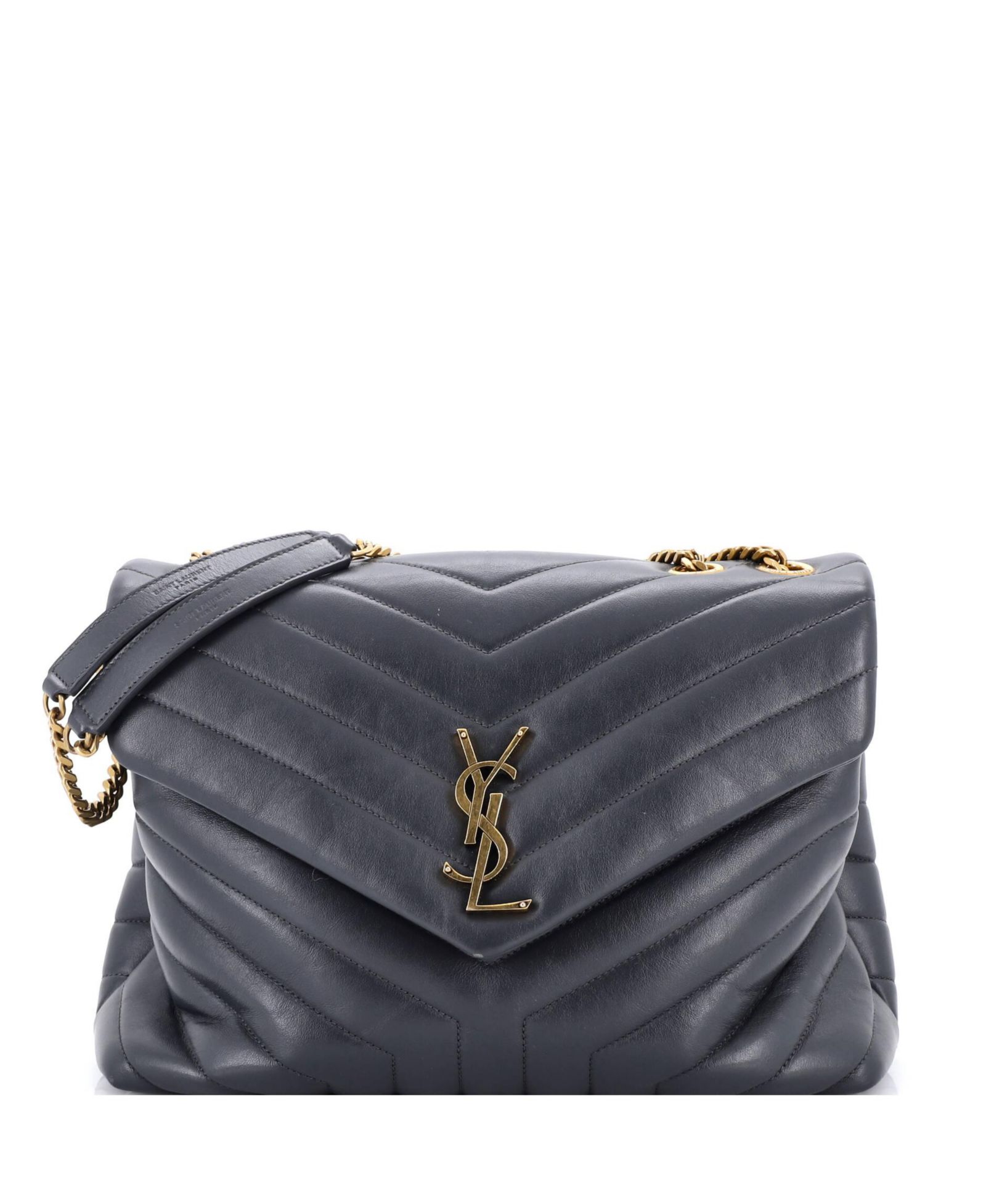 Сумка через плечо Pre-Owned Saint Laurent Medium Loulou Shoulder Bag Matelasse Chevron Leather