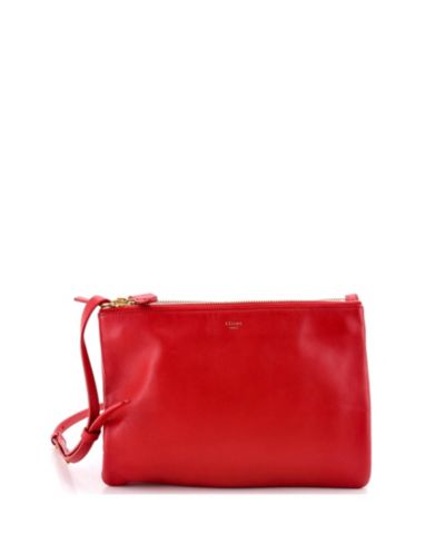 Pre-Owned Celine Small Trio Crossbody Bag Leather