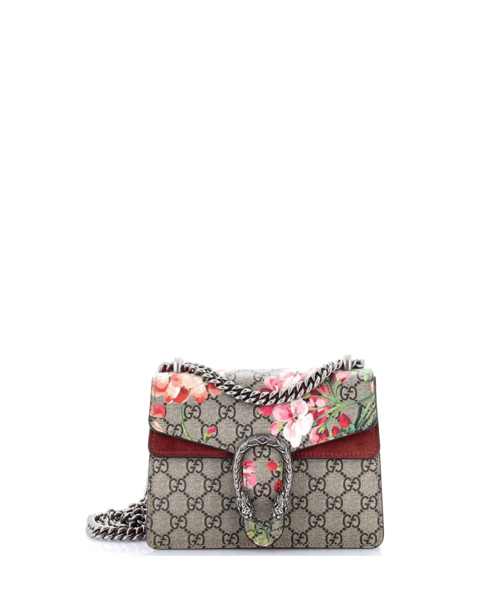 Pre-Owned Gucci Mini Dionysus Bag Blooms Print GG Coated Canvas