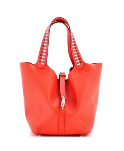 Pre-Owned HERMÉS MM Picotin Lock Bag Tressage Epsom