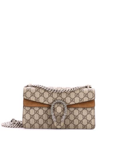 Pre-Owned Gucci Small Dionysus Bag GG Coated Canvas with Crystal Embellished Metal