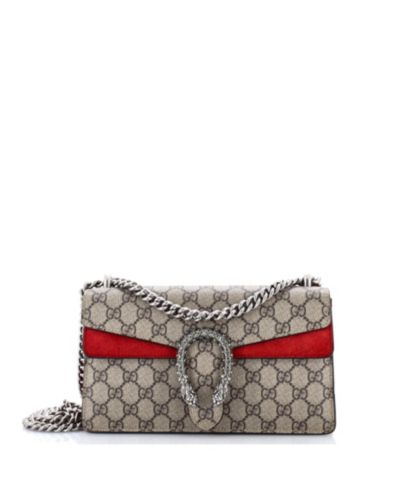 Pre-Owned Gucci Small Dionysus Bag GG Coated Canvas with Crystal Embellished Metal