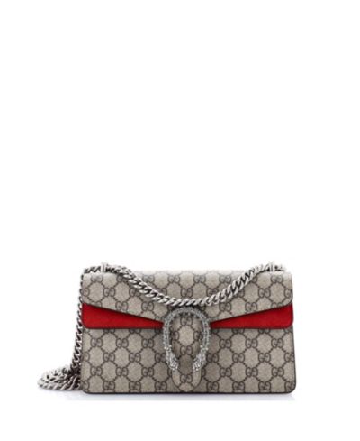 Pre-Owned Gucci Small Dionysus Bag GG Coated Canvas with Crystal Embellished Metal