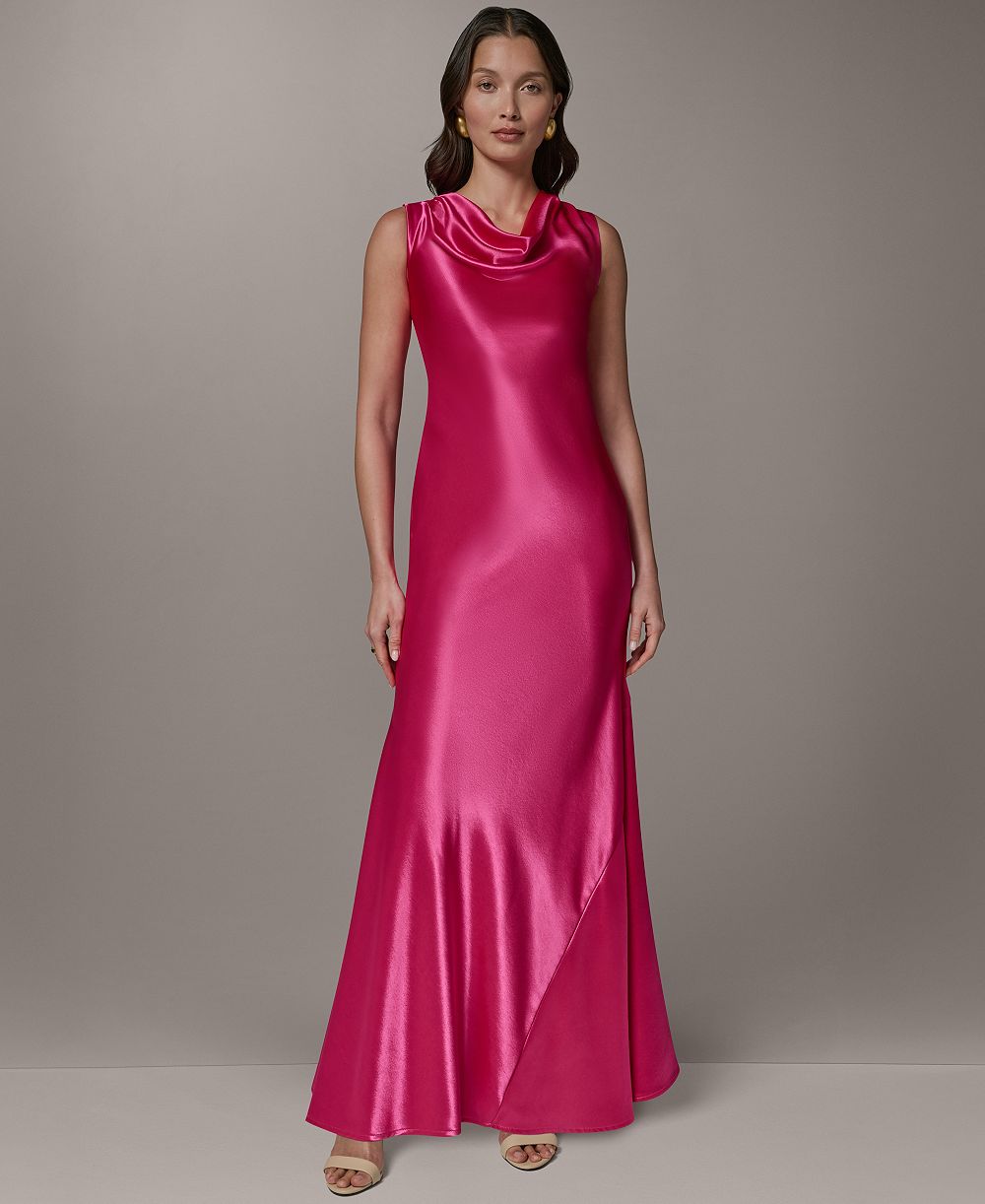 Женское вечернее платье Donna Karan New York Petite Sleeveless Cowl Neck Ball Gown