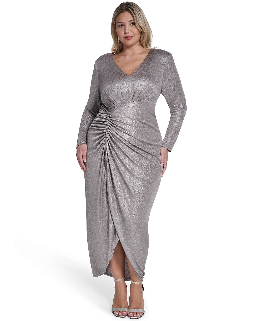 Женское платье Jessica Howard Plus Size V-Neck Gown