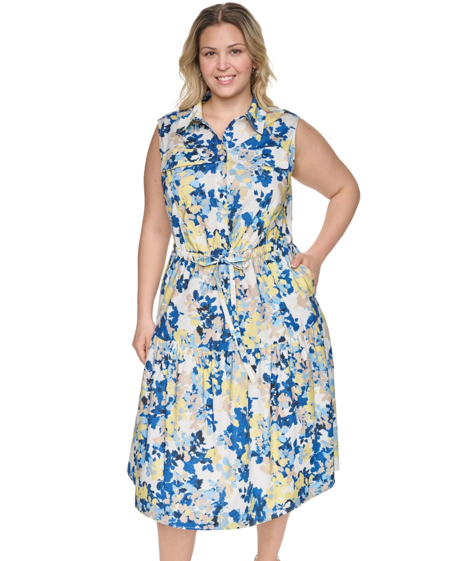 Платье Calvin Klein Plus Size Printed Sleeveless