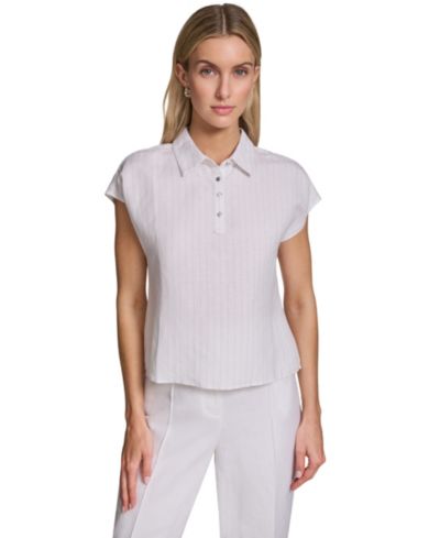 Детский топ Calvin Klein Petite Short-Sleeve Collared