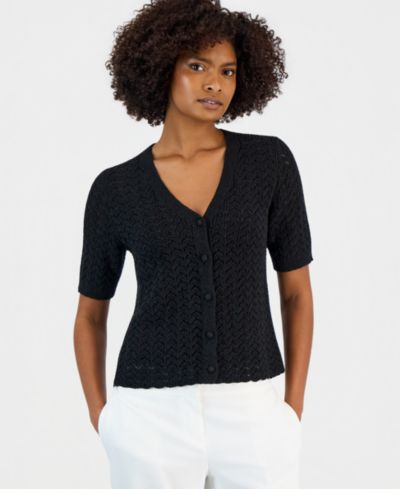 Свитер Kasper Petite V-Neck Button-Front