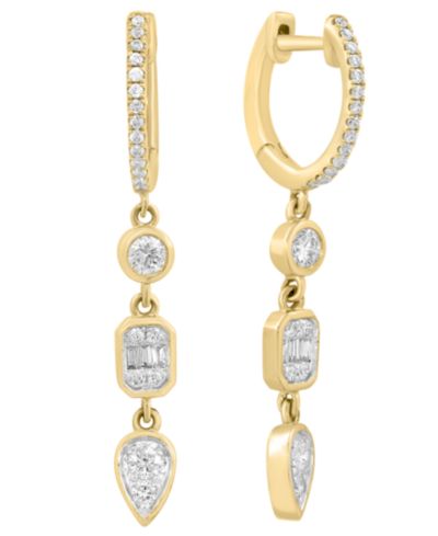 Серьги EFFY Collection Diamond (1/3 ct. t.w.) 14k Yellow Gold