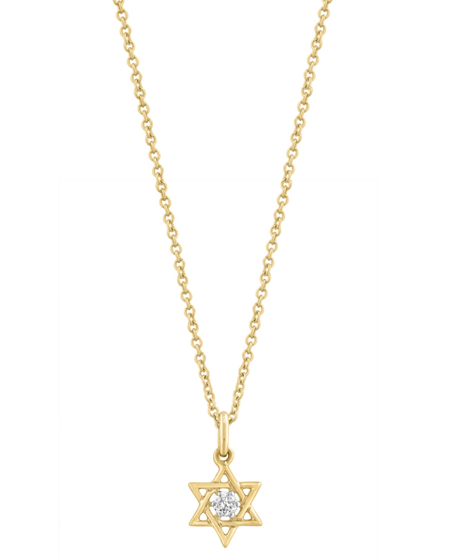 Колье EFFY Collection с бриллиантовым акцентом (0.03 ct. t.w.) из желтого золота 14k