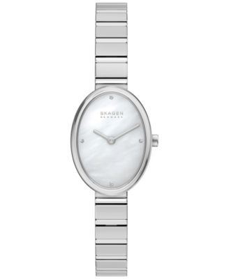 Skagen Женские часы Anita Oval Quartz Silver Stainless Steel 20mm
