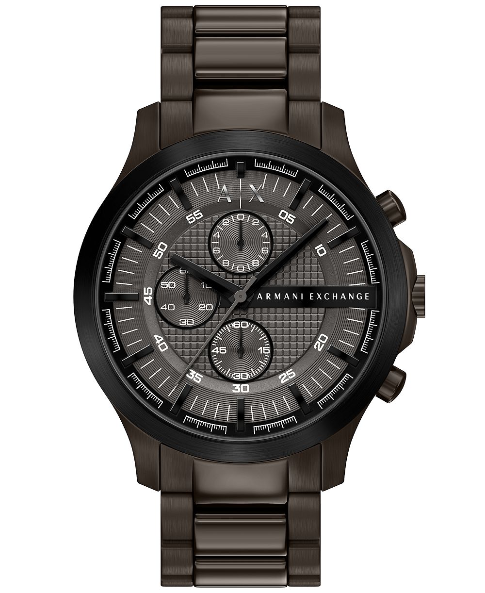 Armani Exchange Men's Quartz Chronograph Brown Stainless Steel Watch 46mm