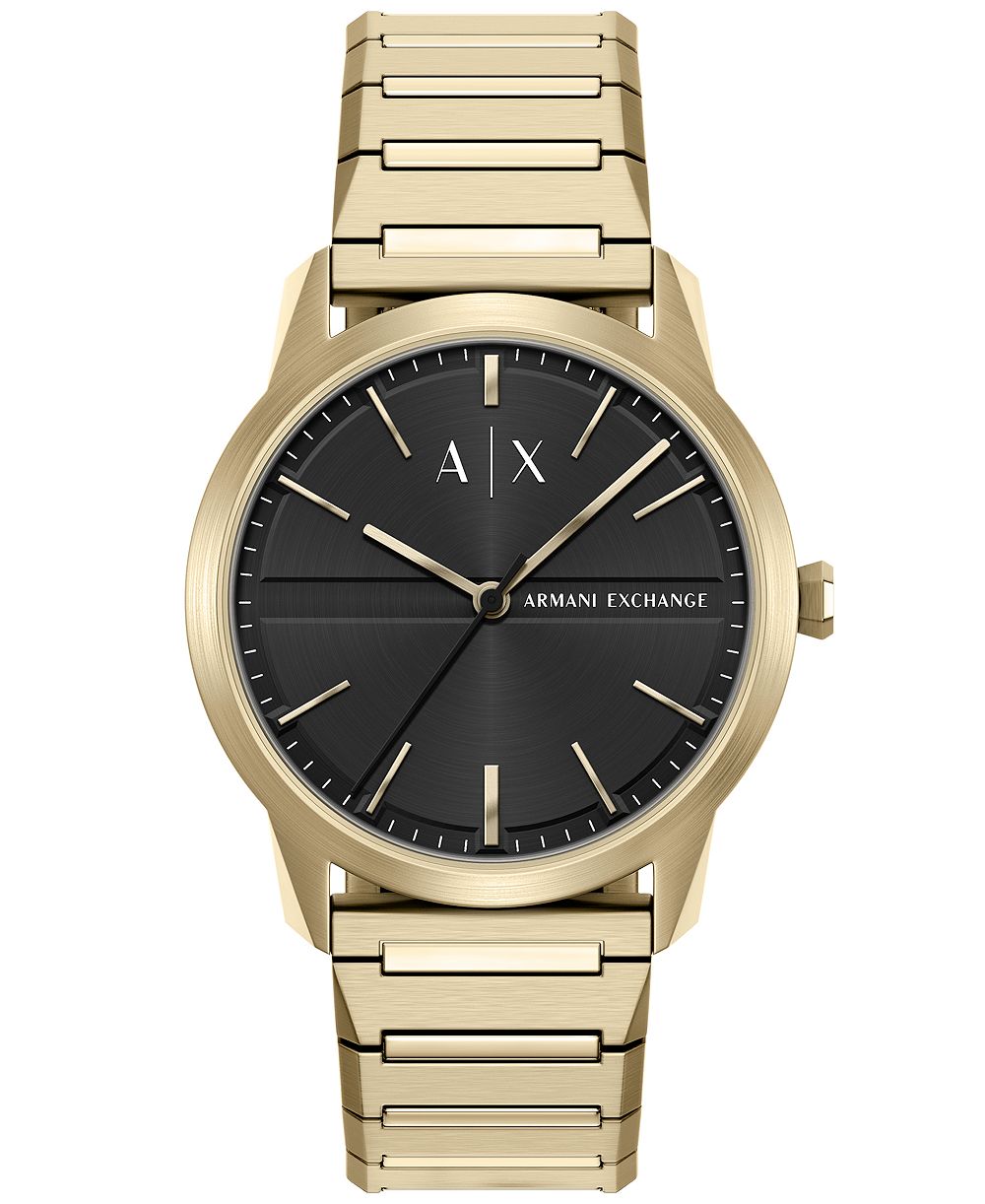 Мужские часы Armani Exchange Quartz Three Hand Gold Stainless Steel 42mm