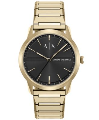 Мужские часы Armani Exchange Quartz Three Hand Gold Stainless Steel 42mm