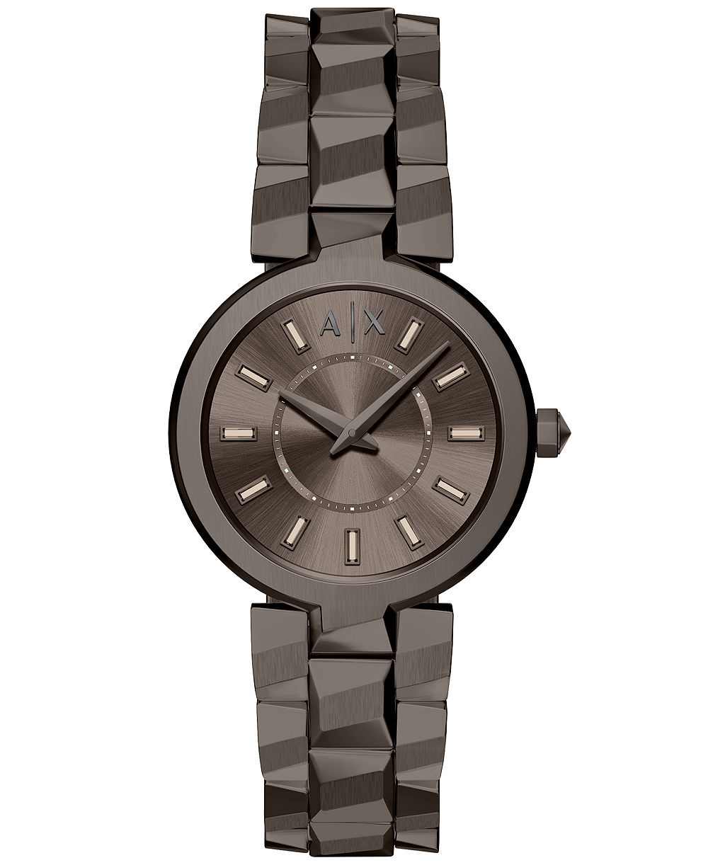 Armani Exchange Women's Audora Quartz Two Hand Brown Stainless Steel Watch 34mm