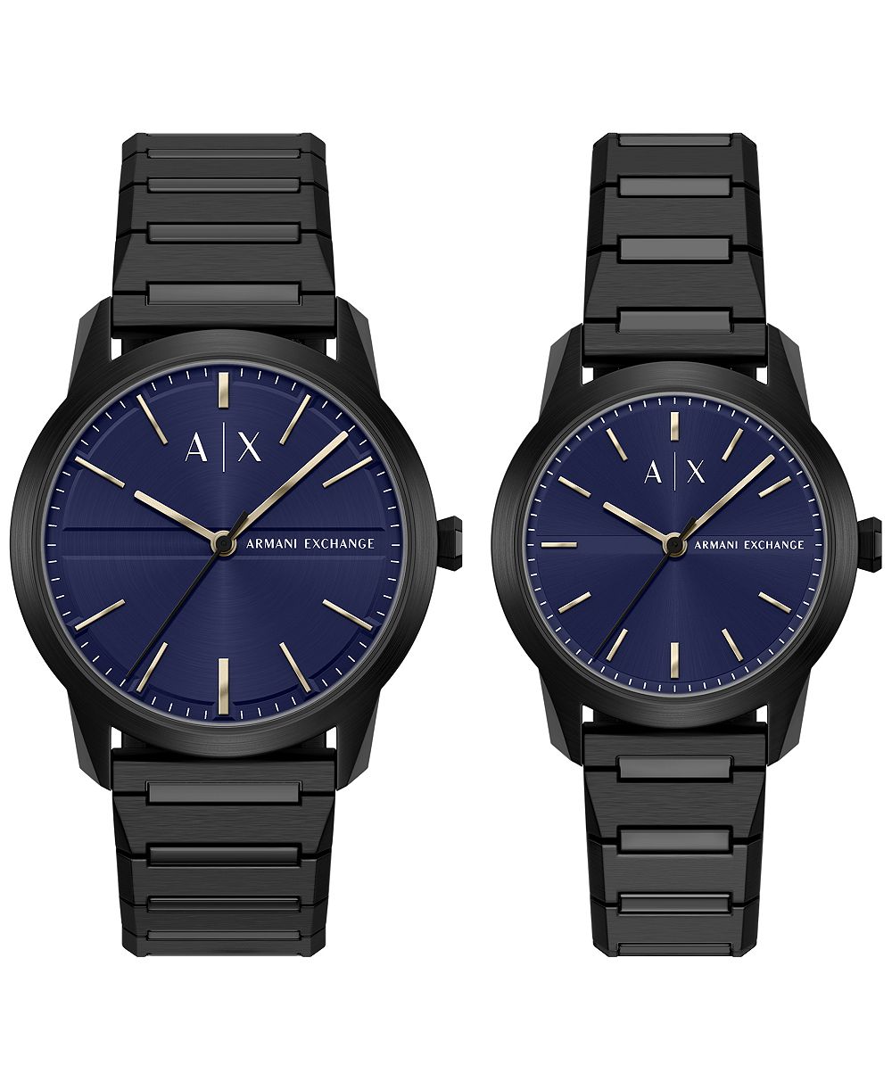 Мужские кварцевые часы Armani Exchange Black Stainless Steel 42mm