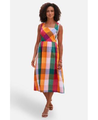 Женское миди-платье Yumi Seersucker Cotton Sun Dress