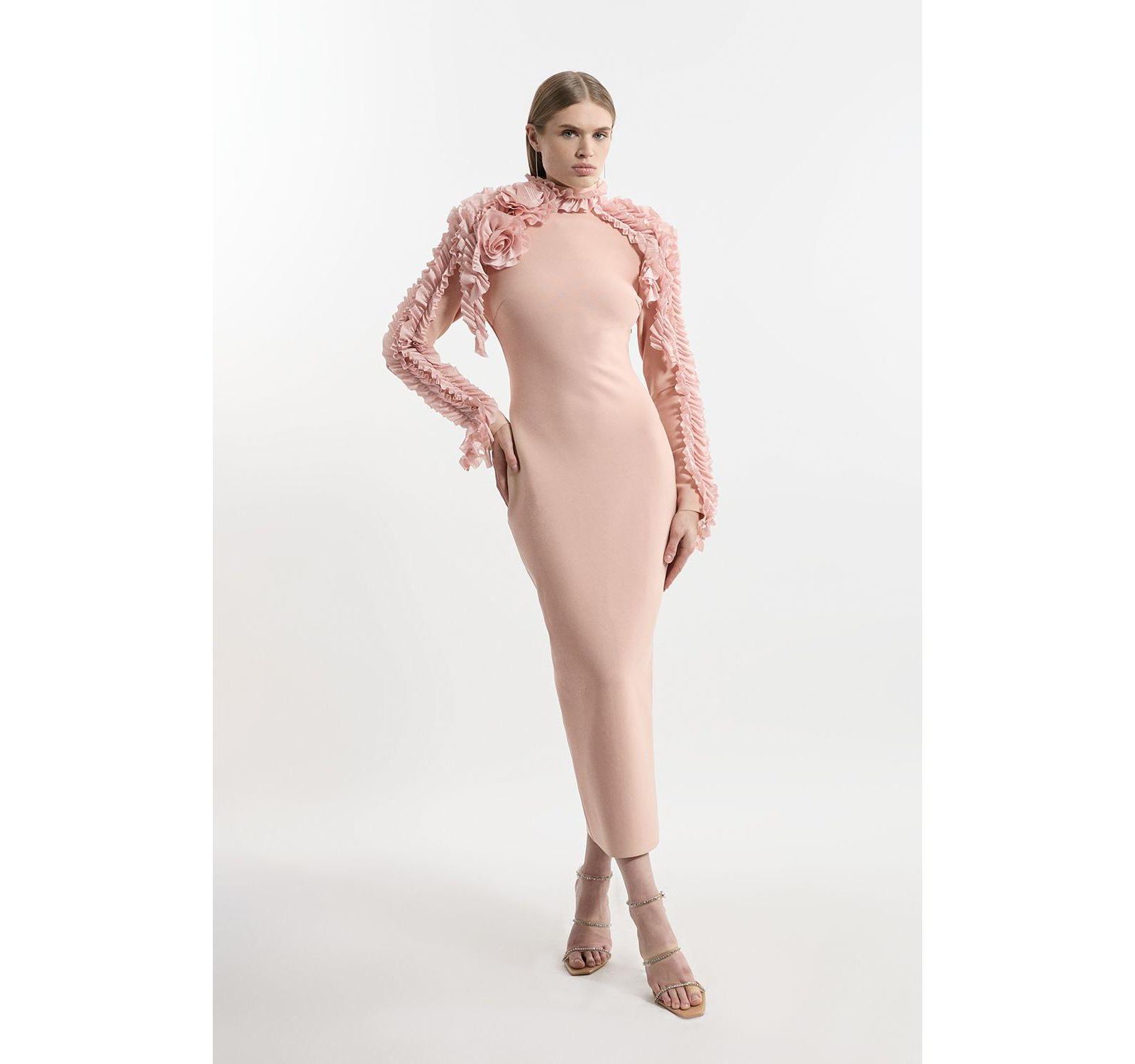 Женское платье миди Karen Millen с деталями Bandage