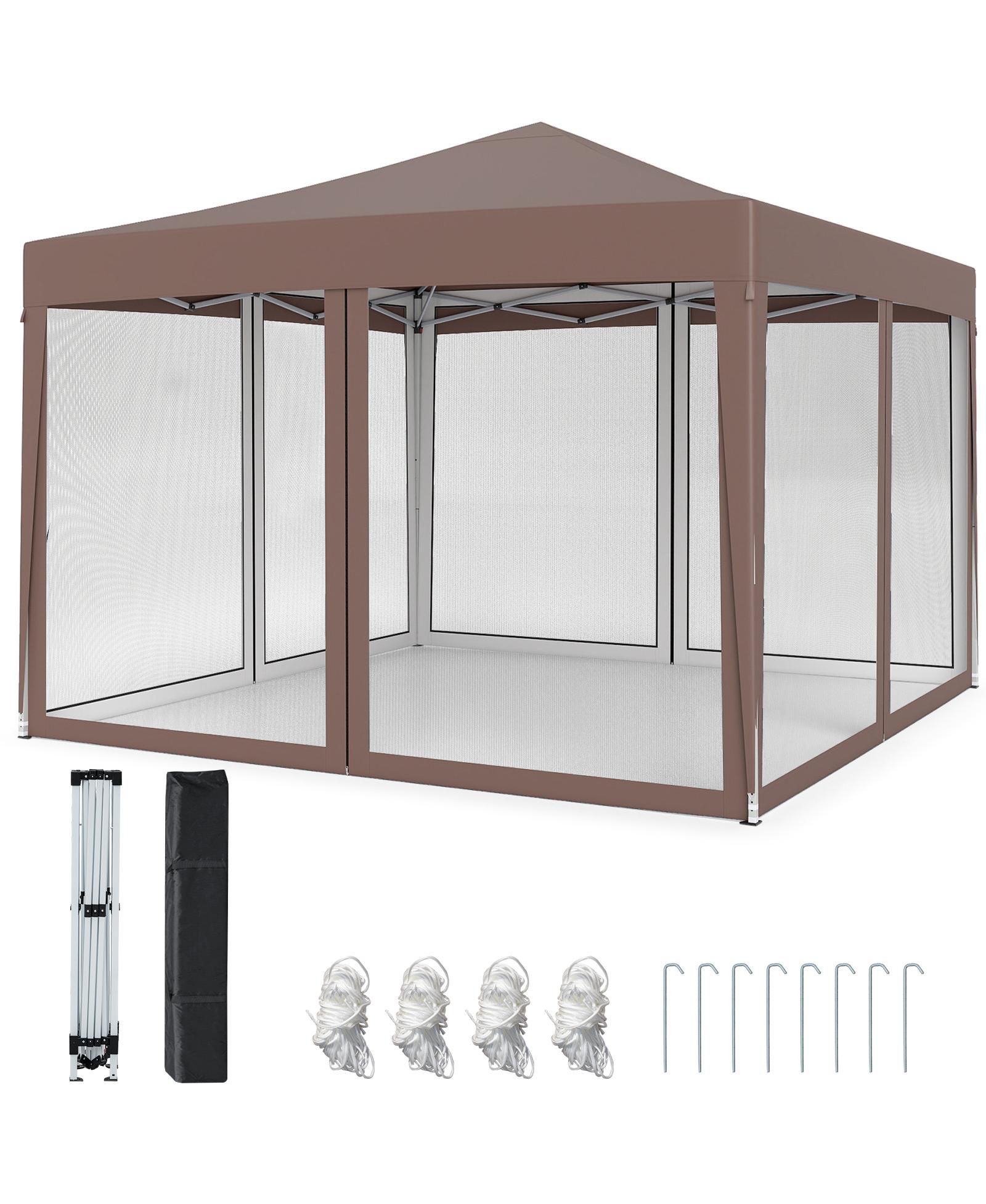 Mecale pop-up шатер 10x10 ft с сетчатой подкладкой, мгновенная установка