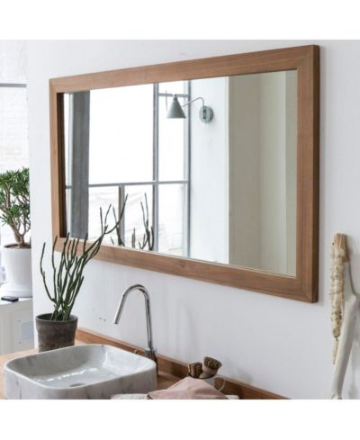 Tikamoon Зеркало в раме из цельного тикового дерева Rustic 140x70 для ванной или гостиной