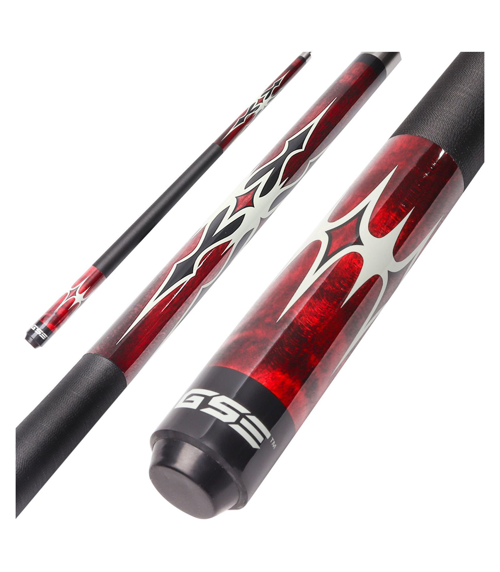 GSE Games & Sports Expert 58" 2-Piece Canadian Maple Hardwood Billiard Pool Cue Stick for Men/Women - 21oz