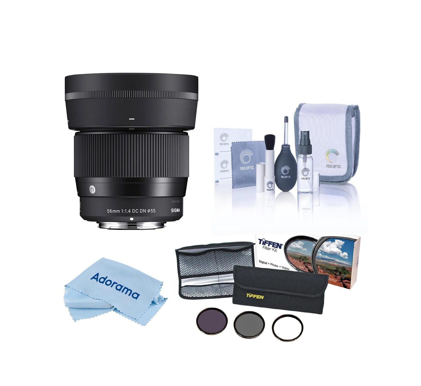 Объектив Sigma 56mm f/1.4 DC DN Contemporary для Sony E с набором фильтров и средств для чистки
