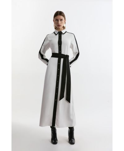 Karen Millen Women's Belted Midi Shirt Dress
