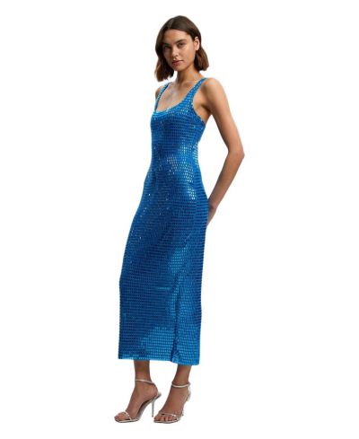 Karen Millen Женское миди-платье из джерси с отделкой кристаллами