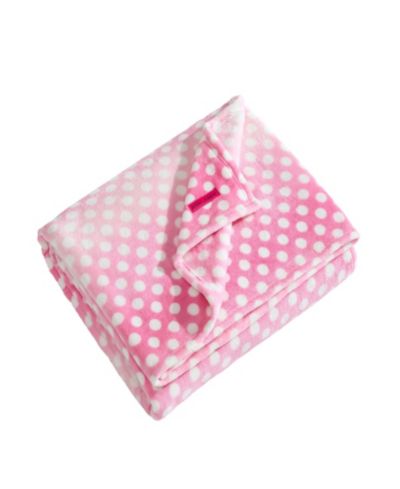 Betsey Johnson Ombre Dots Printed Plush Throw, 70" X 50"