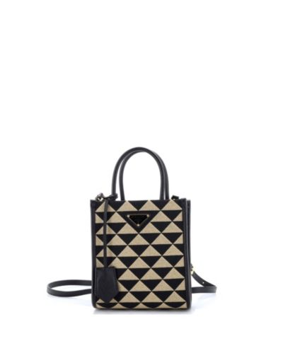 Pre-Owned Prada Мини сумка шоппер Symbole Jacquard