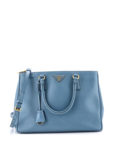 Pre-Owned Prada Средняя сумка-тоут с двойной молнией Lux из кожи Сафьяно