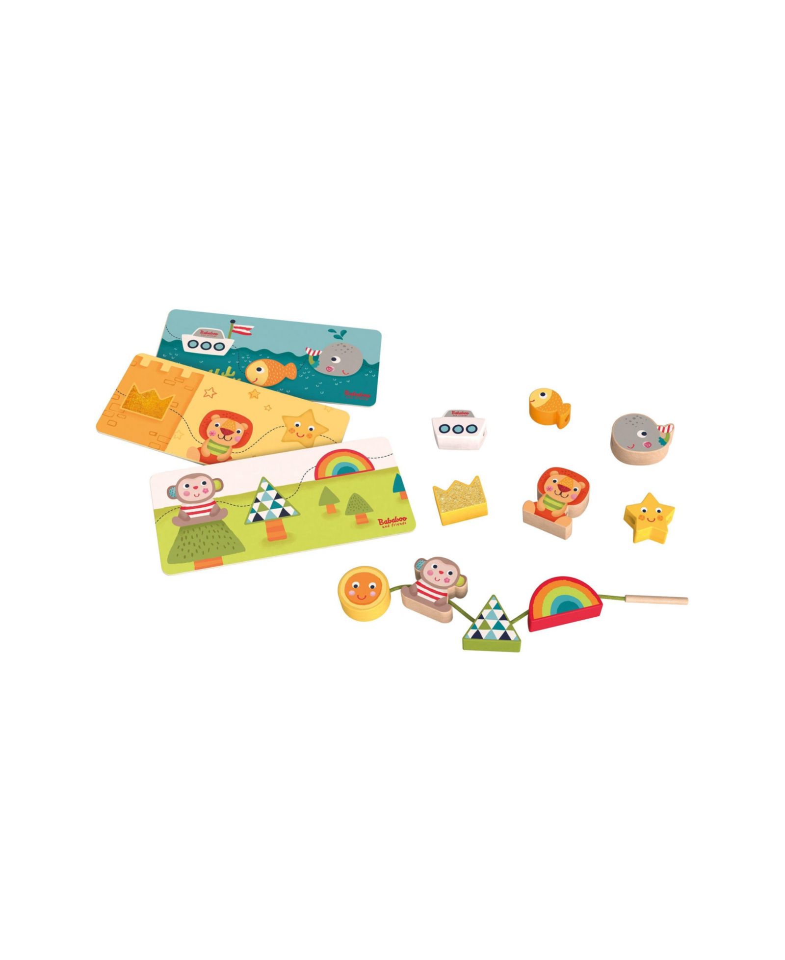 Bababoo And Friends Adventure Fine-Motor Threading Game, 13-Piece, Ages 18 Months+