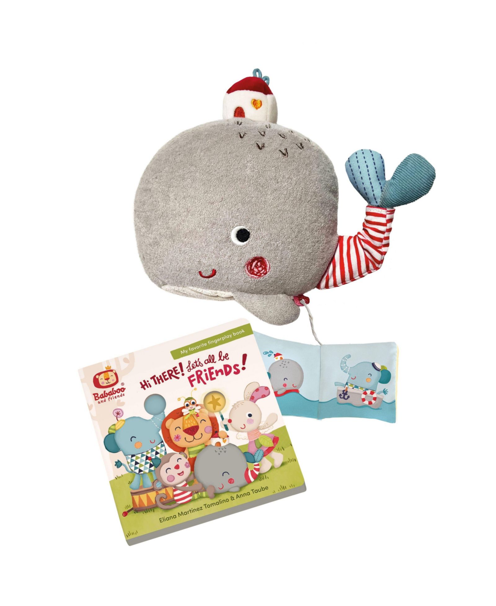Bababoo and friends Набор книга и мягкая игрушка Wilma Whale