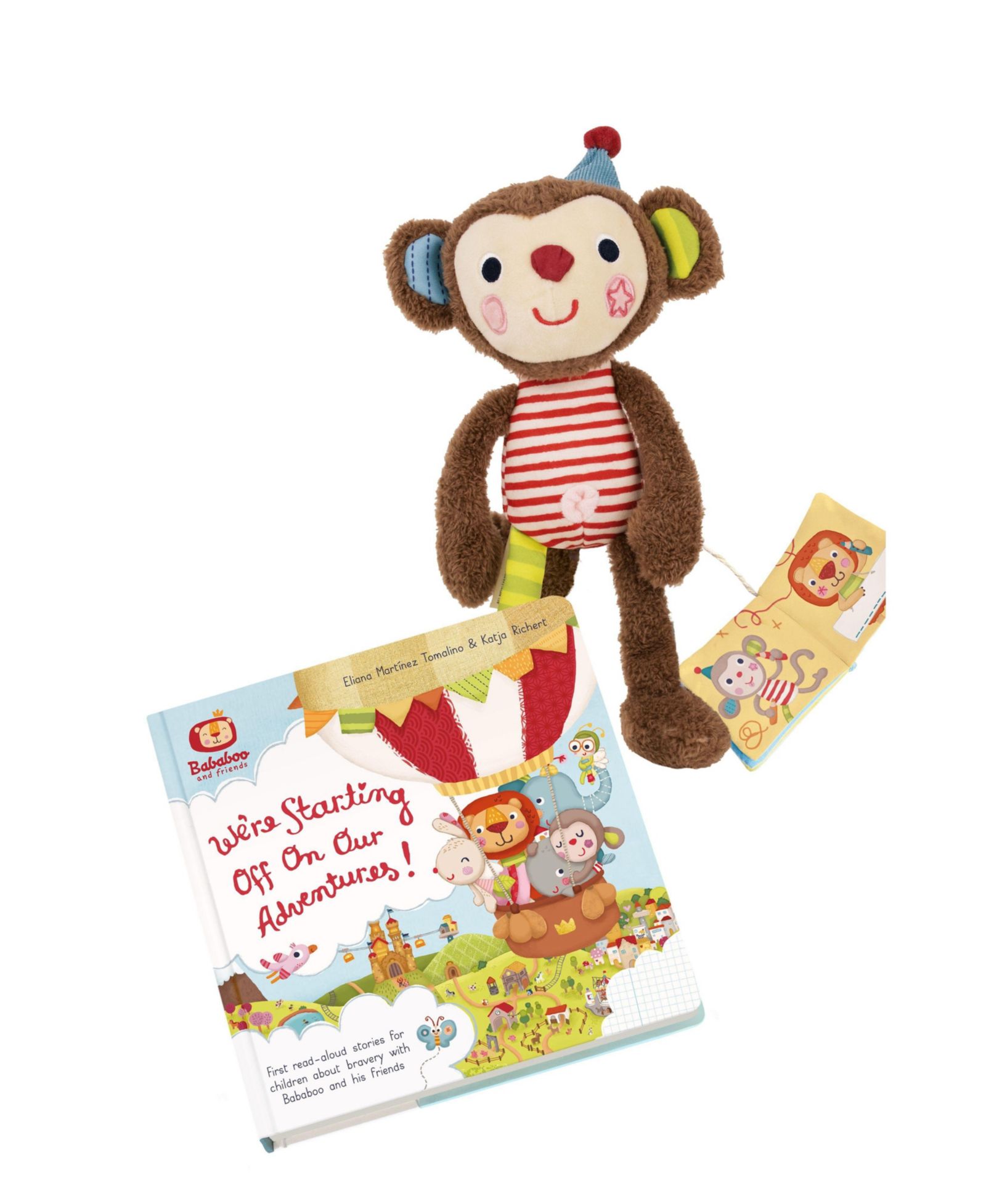 Набор Bababoo and friends: книга и мягкая игрушка Yuki Monkey Adventures