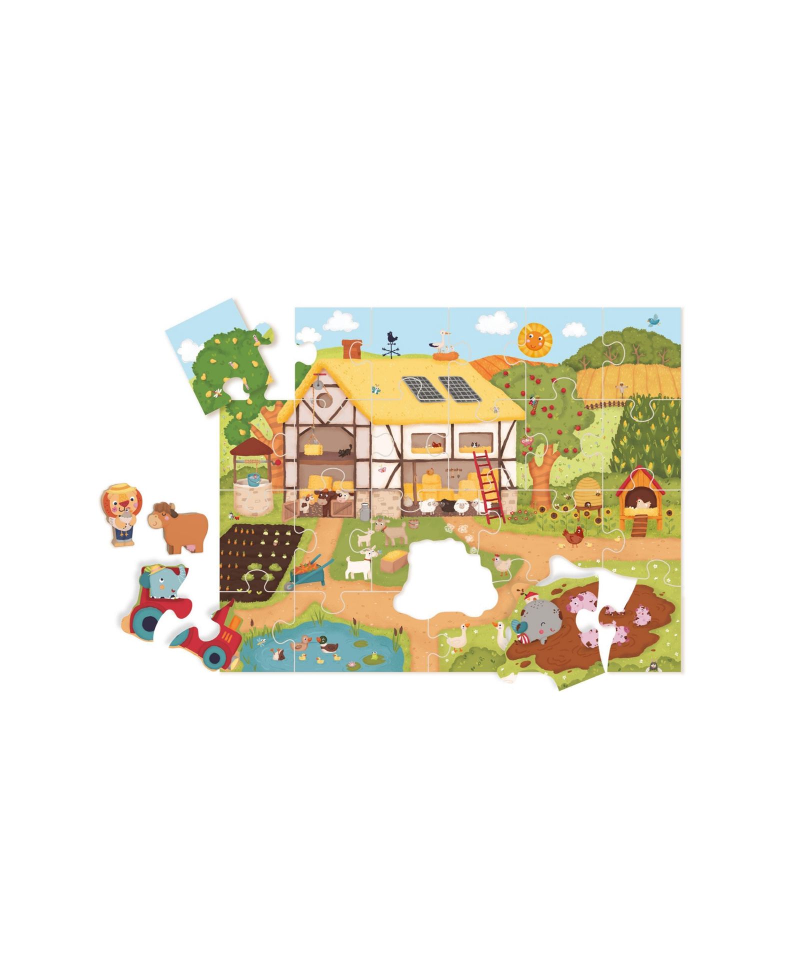 Bababoo and friends Развивающий пазл Happy Farm Activity Story