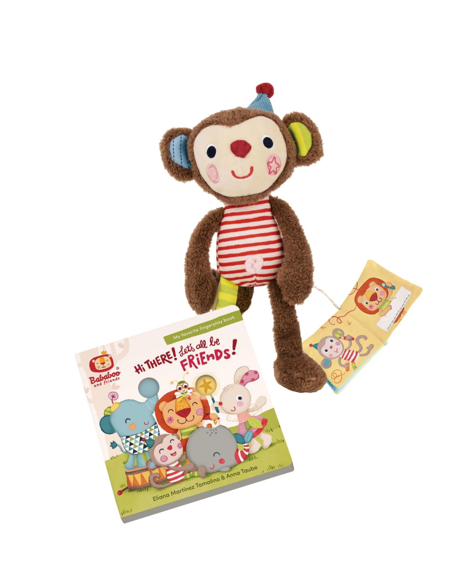 Bababoo and friends набор книга и мягкая игрушка Yuki Monkey