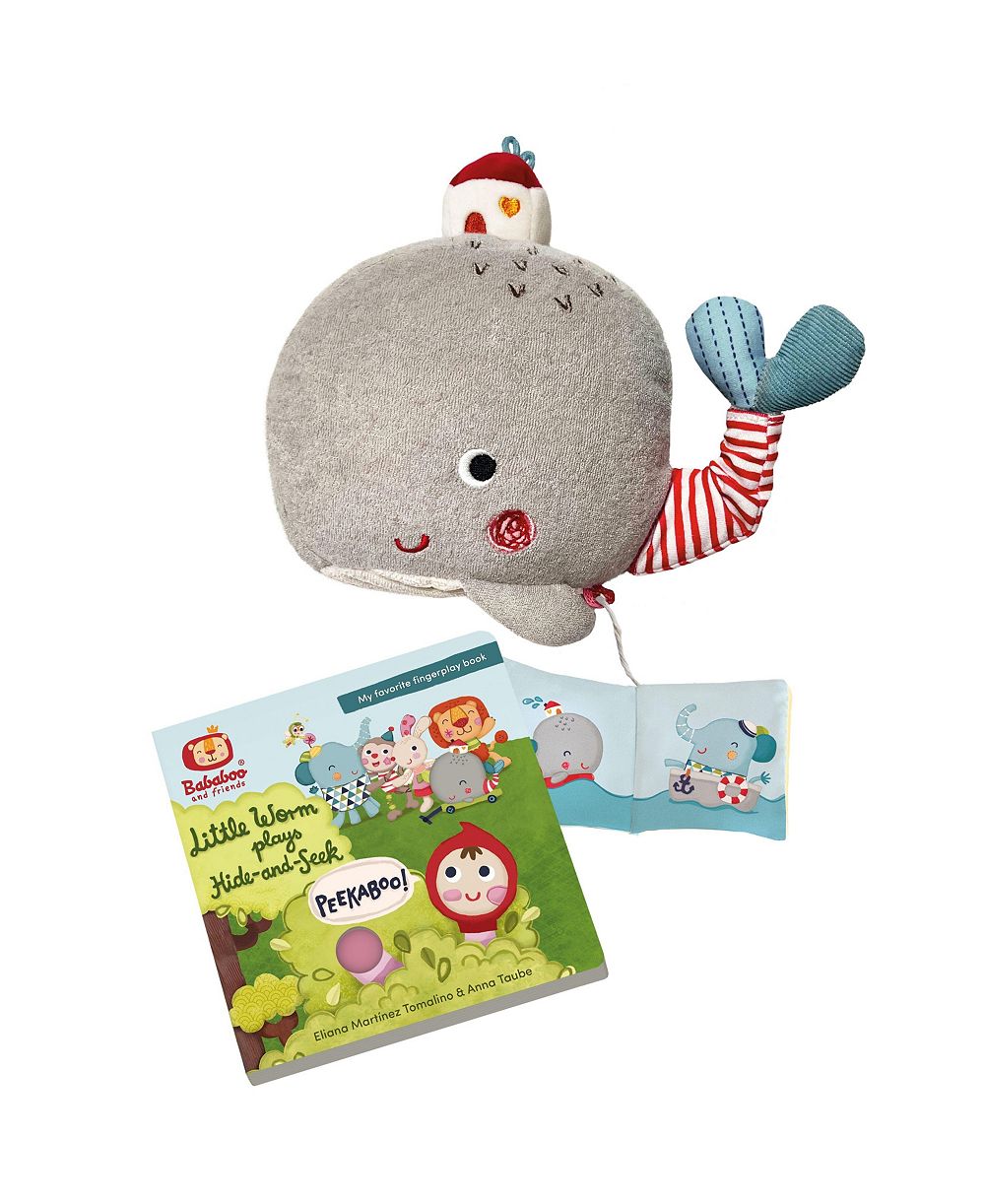Bababoo and friends набор книга и мягкая игрушка Wilma Whale Hide-and-Seek