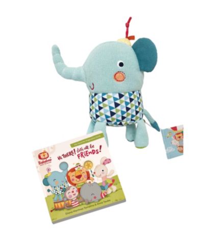 Bababoo And Friends Lolo Elephant Board Book and Plush Set, 2-Piece Set