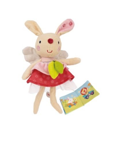 Bababoo And Friends Pippa Bunny Plush and Fabric Picture Book, 2-Piece Set