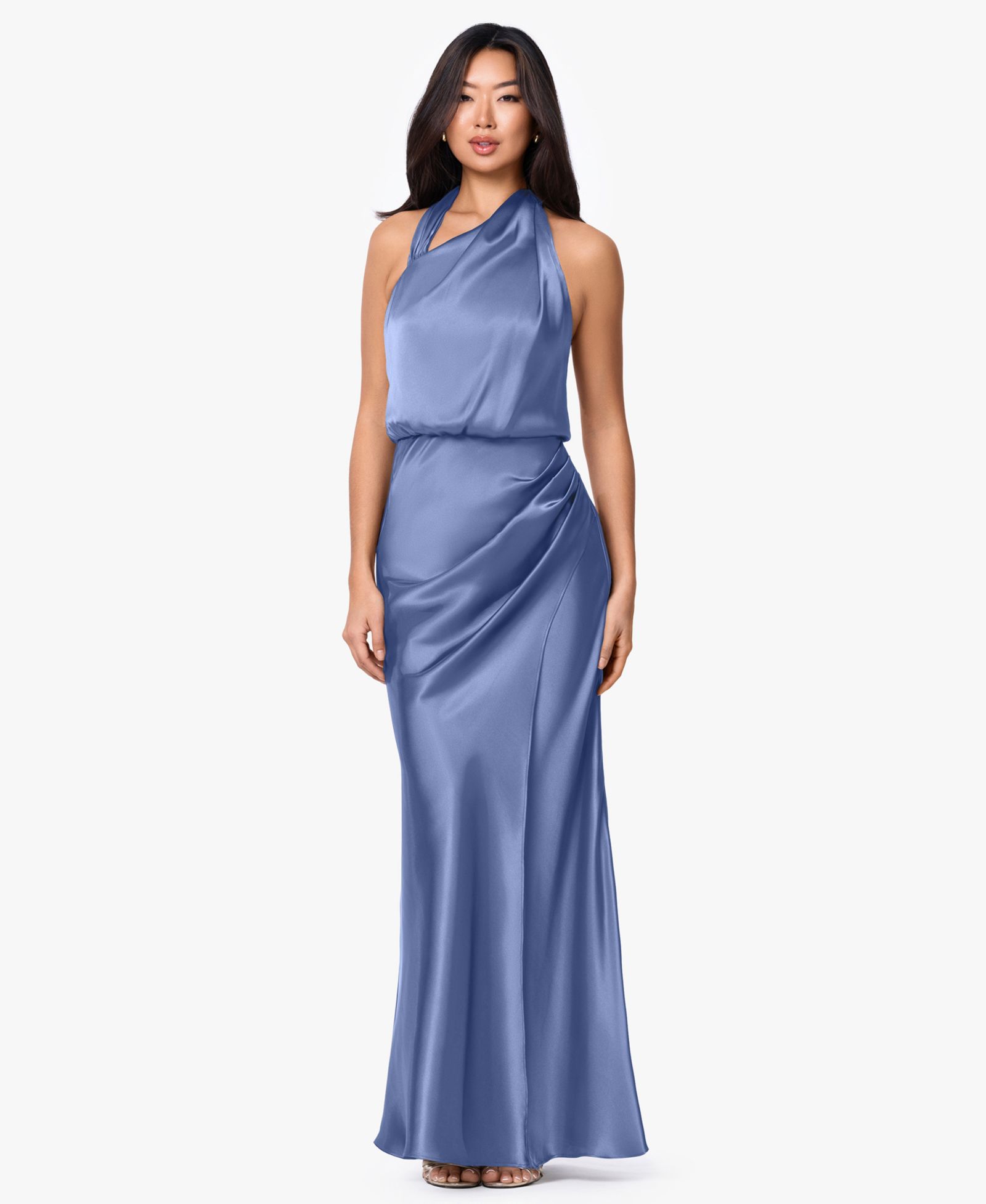 Женское платье Betsy & Adam Long Charm Halter Neck